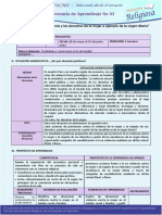 Experiencia de Aprendizaje No 03: Promovemos La No Violencia y Los Derechos de La Mujer A Ejemplo de La Virgen María"