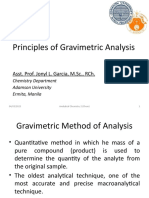 Principles of Gravimetric Analysis: Asst. Prof. Jonyl L. Garcia, M.SC., RCH