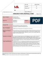 Research Topic Proposal Form: Ama Computer College Santiago City