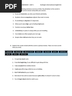 Test Unit 1 Burlington International English B1