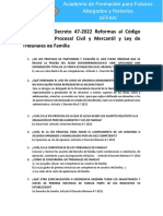 Sobre El Decreto 47-2022 Reformas Al Código Civil, Código Procesal Civil y Mercantil y Ley de Tribunales de Familia