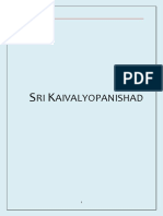 Sri Kaivalyopanishad Notes Feb 2019