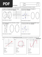 HW Checkpoint #5 (Relations and Functions)