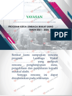 Yayasan: Program Kerja Lembaga Wakaf Uang TAHUN 2021 - 2036