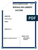 Project Proposal For Garment Factory: Promoter