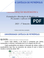 Passo A Passo - Formulação e Resolução de Modelos de PL Usando o EXCEL - 2023