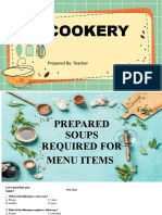 Cookery: Prepared By: Teacher