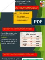 "Verbos Pronominales": Docente: Prof. Felipe Alex Poma Curso: 3ro "B" de Secundaria Estudiantes