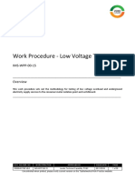 Work Procedure - Low Voltage Testing: IMS-WPP-00-15