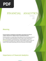 Financial Analytics: Submitted by Annie S3 Mba