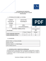 Licenciatura en Psicología - Año 2022 - Materia