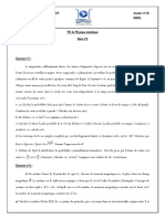 TD de Physique Statistique Série N°2: Universite Abdelmalek Essaadi Année 17-18 Faculte Des Sciences Smp5 Tetouan