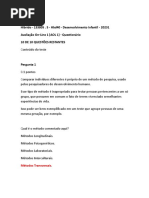 Híbrido - Desenvolvimento Infantil - 20231 - Questionário 01