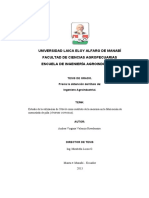 Universidad Laica Eloy Alfaro de Manabí Facultad de Ciencias Agropecuarias Escuela de Ingeniería Agroindustrial