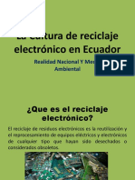 La Cultura de Reciclaje Electrónico en Ecuador