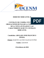 Derecho Mercantil Ii Contrato de Compra Venta y Caracteristicas Contrato Mercantil