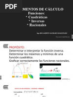 Funcamentos de Cálculo Funciones: Cuadráticas Inversas Racionales