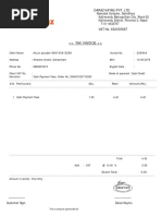 Utility Bill (Invoice) - Proof of Address Document