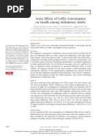 Acute Effects of Coffee Consumption On Health Among Ambulatory Adults