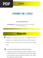 Présentation de Cours de Chimie de L'eau PDF