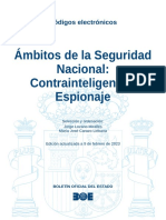 Ámbitos de La Seguridad Nacional: Contrainteligencia/ Espionaje