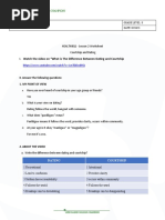 Health8Q1 - Lesson 2 Worksheet - Courtship VS Dating