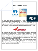 About Tata Air India