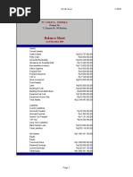 Balance Sheet: Pt. Cahaya - Andhika