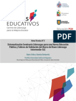 Sistematización Seminario Liderazgos para Una Nueva Educación Pública y Talleres de Validación Del Marco Del Buen Liderazgo Intermedio-SLE