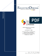 Ministerio de Economía Y Finanzas Acuerdo #0048 Actualícese La Normativa Técnica Del Sistema Nacional de Las Finanzas Públicas - Sinfip