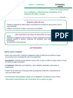 Analizamos Nuestros Resultados y Redactamos Las Conclusiones de La Indagación Del Cultivo en Agua