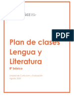 Plan de Clases Lengua y Literatura: 8º Básico