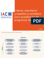 Criterios Subcriterios y Aspectos A Considerar para Acreditación de Programas de Pregrado