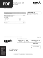 Your Koodo Bill: Account Summary