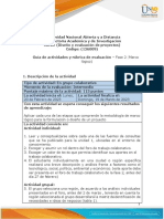 Guía de Actividades y Rúbrica de Evaluación - Unidad 1 - Fase 2 - Marco Lógico