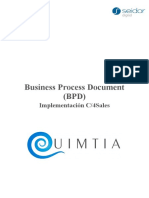 Business Process Document (BPD) : Implementación C/4Sales