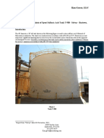 Fitness For Service Analysis of Spent Sulfuric Acid Tank T-908 - Solvay - Baytown, TX