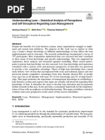 Understanding Lean-Statistical Analysis of Perceptions and Self Deception Regarding Lean Management