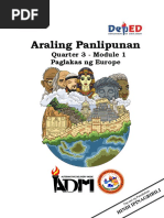 Araling Panlipunan: Quarter 3 - Module 1 Paglakas NG Europe