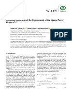 Research Article: The Least Eigenvalue of The Complement of The Square Power Graph of G