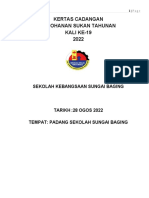 Kertas Cadangan Kejohanan Sukan Tahunan Kali Ke-19 2022: Sekolah Kebangsaan Sungai Baging