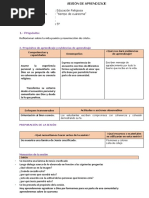 SESIÓN DE APRENDIZAJE RELIGION Cuaresma 1