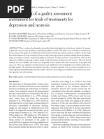 Development of A Quality Assessment Instrument For Trials of Treatments For Depression and Neurosis