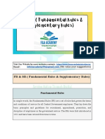 FR & SR and Service Rules (Fundamental Rules & Supplementary Rules and Service Rules)