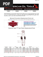 Blowout Preventers Replacement Parts List