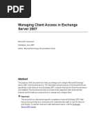 Managing Client Access in Exchange Server 2007