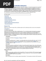 ISAT - Coordinate System Defination Dialog Box