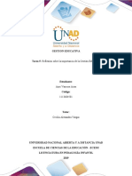 Gestion Educativa Tarea 5: Reflexión Sobre La Importancia de La Gestión Educativa