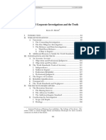 Internal Corporate Investigations and The Truth, Kevin H Michels