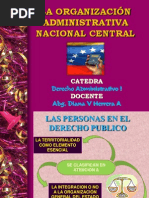 La Organización Administrativa Nacional Central